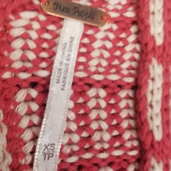 FREE PEOPLE Cotton V-Neck Poncho-Like Exposed Back Zipper Sweater - Picture 3 of 12